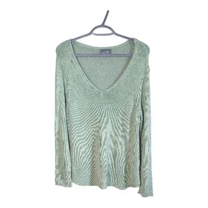 Wooden Ships Shirt Tail V Cotton Knit Sweater Moss Olive Size Small/Medium (6/8)